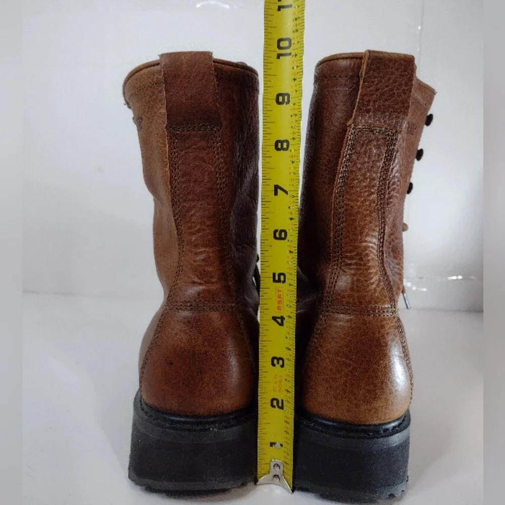 Wolverine Men's Tan Leather Lace-Up Boots Size (9.1/2)